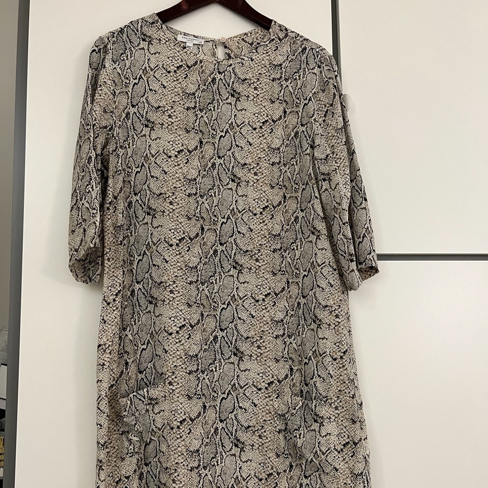 Equipment mini dress, size L, cream/beige